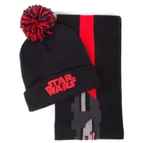 Комплект шал и шапка DIFUZED Star Wars Darth Vader Черен/Червен