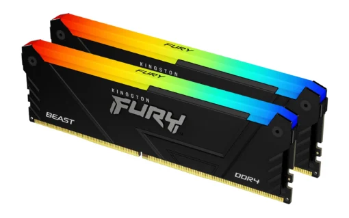 Памет за компютър Kingston FURY Beast Black RGB 32GB(2x16GB) DDR4 3200MHz CL16 1Rx8