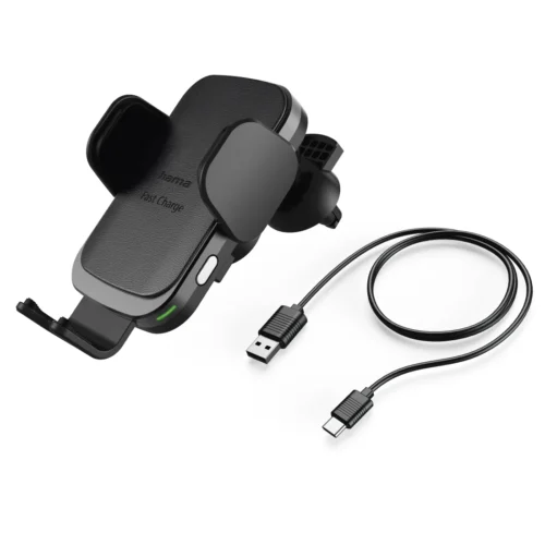 Безжично зарядно и стойка за кола HAMA FC10 Motion 10W Qi Черен