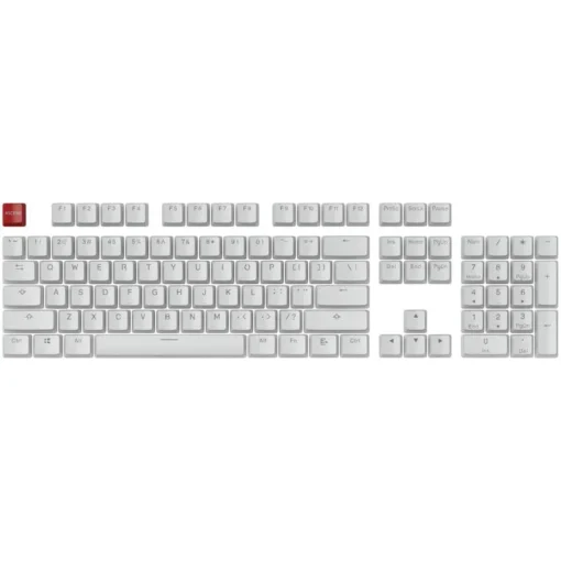 Капачки за механична клавиатура Glorious Aura PBT Doubleshot 105-Keycap White