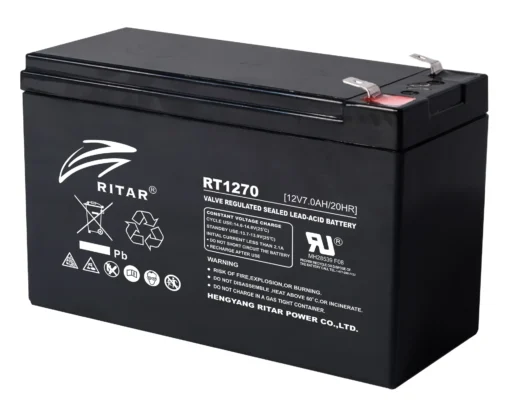 Оловна Батерия RITAR (RT1270) AGM 12V 7Ah 151/ 65/ 94 mm Терминал1