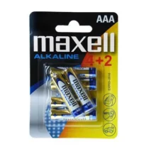 Алкална батерия MAXELL LR03 AAA 15V /4+2 бр. в опаковка