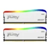 Памет за компютър Kingston FURY Beast White RGB 16GB(2x8GB) DDR4 PC4-28800 3600MHz CL17