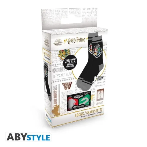 Чорапи ABYSTYLE HARRY POTTER Black and Grey Hogwarts