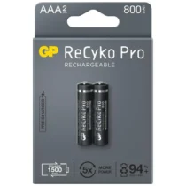 Акумулаторна Батерия GP R03 AAA 850mAh NiMH 85AAAHCB-EB2 RECYKO+ PRO До 1500 цикъла 2 бр. в