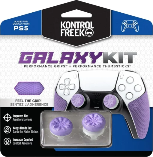 Аксесоар Kontrolfreek Performance Kit Galaxy PS5 с включени сменяеми бутони и грипове за