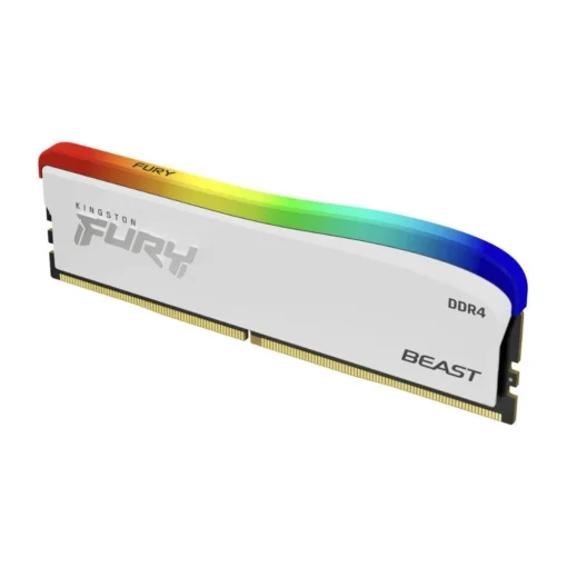 Памет за компютър Kingston FURY Beast White RGB 8GB DDR4 PC4-28800 3600MHz CL17