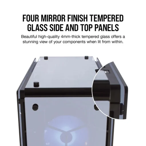 Кутия за компютър Corsair Crystal 570X Mirror RGB Mid Tower