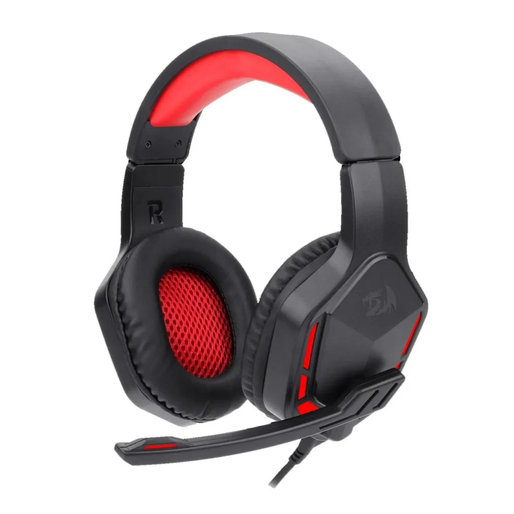 Геймърски слушалки с микрофон Redragon Themis H220-BK с червена LED