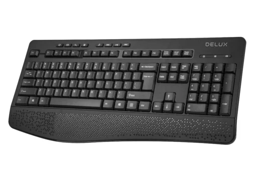 Клавиатура Delux K6060G безжична мултимедийна с БДС