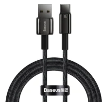 Кабел Baseus Tungsten Gold 100W USB-A към USB-C 1м CAWJ000001 - черен