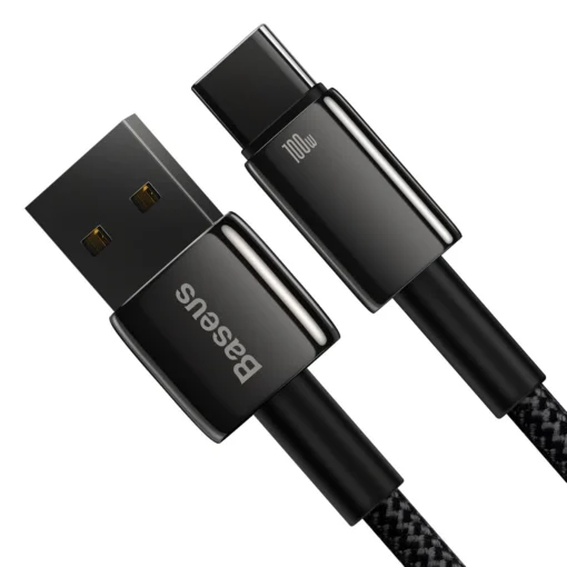 Кабел Baseus Tungsten Gold 100W USB-A към USB-C 1м CAWJ000001 –