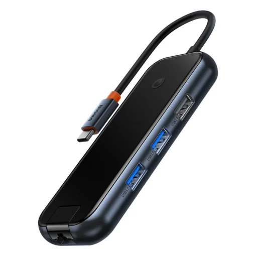 USB хъб Baseus AcmeJoy 8-портов USB-C към 1xHDMI /2xUSB-A 3.0 / 1xUSB-A 2.0 / 1xUSB-C PD&Data /1xRJ45 / 1xSD/TF –
