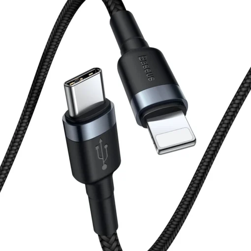 Кабел Baseus Cafule Cable USB Type C PD / Lightning 18W QC3.0 1м CATLKLF-G1 –