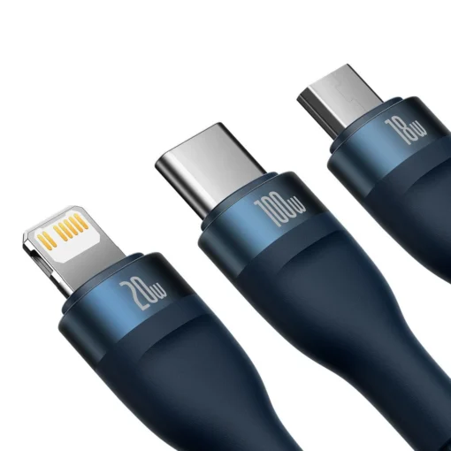 Кабел Baseus Flash Series II USB-C / USB-A – USB-C / Lightning / micro USB 100 W 1.2 м CASS030103 –
