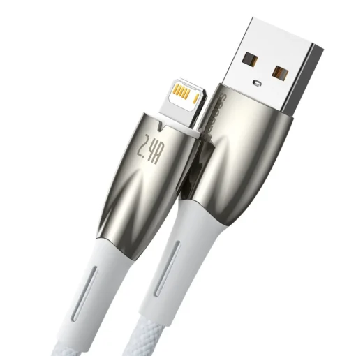 Кабел Baseus Glimmer Series USB-A – Lightning 480Mb/s 2.4A 2м CADH000302 –
