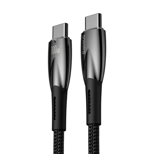 Кабел Baseus Glimmer fast charging USB-C 100W 1м CADH000701 –