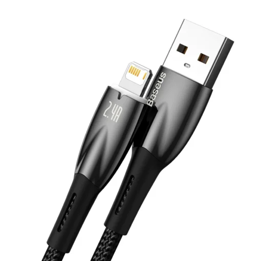 Кабел Baseus Glimmer Series USB-A – Lightning 480Mb/s 2.4A 2м CADH000301 –