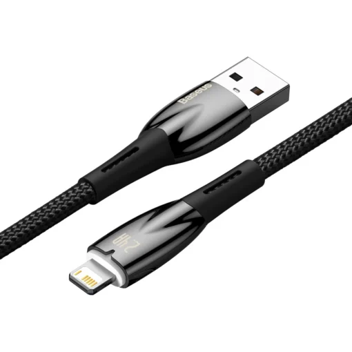 Кабел Baseus Glimmer Series USB-A – Lightning 480Mb/s 2.4A 2м CADH000301 –