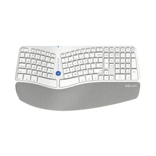 Ергономична безжична клавиатура Delux GM901D 2.4G + BT3.0+5.0 –