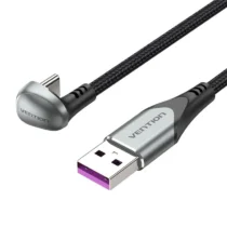 Vention Кабел USB 3.1 Type-C / USB 2.0 AM - 0.5M Black U-Shaped Aluminum Alloy 5A - COHHD