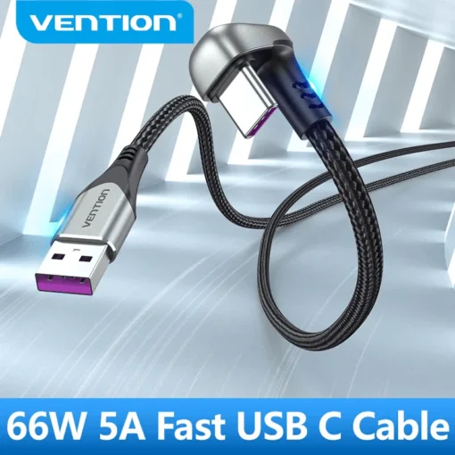 Vention Кабел USB 3.1 Type-C / USB 2.0 AM – 0.5M Black U-Shaped