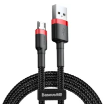 Кабел Baseus Cafule USB-A към MicroUSB 2.4A 1м черен/червен