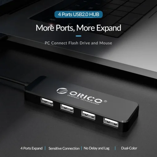 Orico хъб USB2.0 HUB 4 port White – FL01-WH