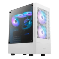 Gamdias кутия Case ATX - TALOS E3 MESH White - aRGB Tempered Glass