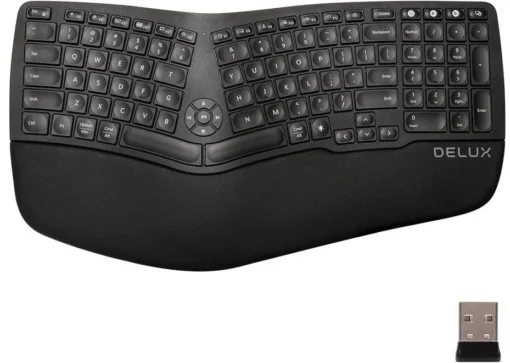 Клавиатура Delux GM902 безжична/Bluetooth черна с