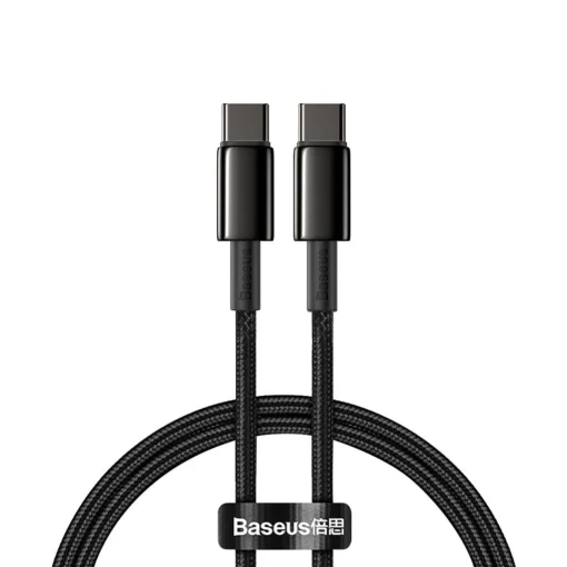 Кабел Baseus Tungsten Gold USB Type-C към USB Type-C 2м черен