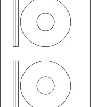 УНИВЕРСАЛНИ ЕТИКЕТИ - CD ROM 116 mm - 2 броя на лист - P№ BR0008 - OUTLET - GENTLE - `100