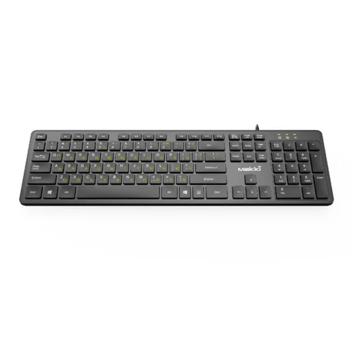 Makki нископрофилна кирилизирана клавиатура Keyboard USB BG – Low profile Chocolate – KB-C14