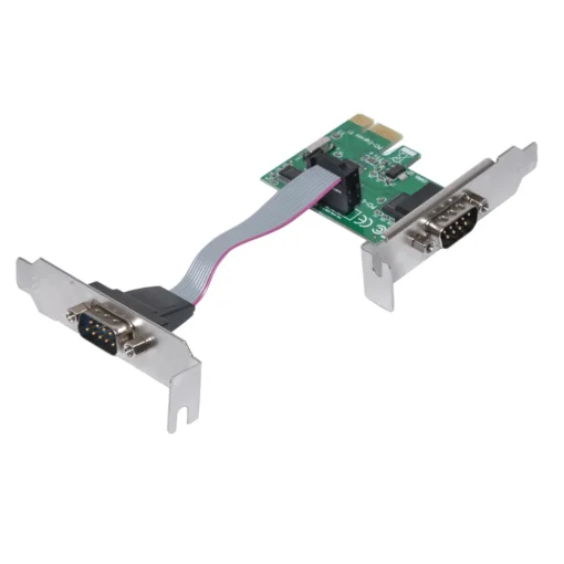Makki нископрофилна карта Low Profile PCI-E card to 2 x Serial port –