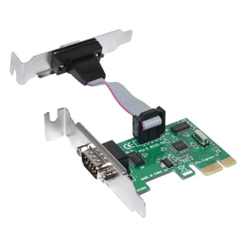 Makki нископрофилна карта Low Profile PCI-E card to 2 x Serial port -