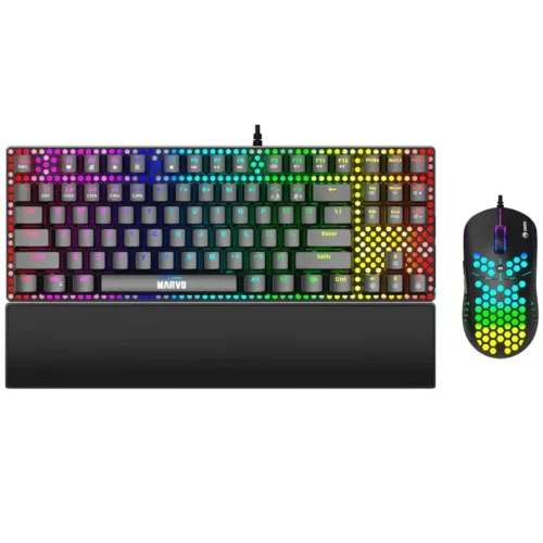 Marvo Геймърски комплект Gaming COMBO CM373 Blue Switches 2-in-1 - Mechanical Keyboard TKL