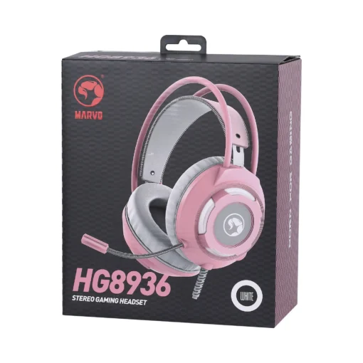 Marvo Геймърски слушалки Gaming Headphones HG8936 PINK – 50mm