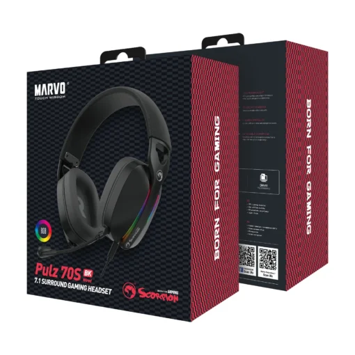 Marvo Геймърски слушалки Gaming Headphones Pulz 70S – 7.1 RGB –