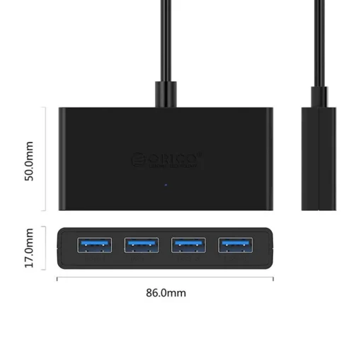 Orico хъб USB3.0 HUB 4 port black – G11-H4-U3-03-BK