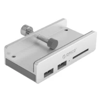 Orico хъб USB 3.0 HUB Clip Type 2 port SD card reader - aux Micro-USB power input Aluminum -