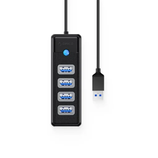 Orico хъб HUB USB3.0 4 port Black – PW4U-U3-015-BK