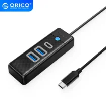 Orico хъб HUB USB3.1 3 port - 2 x USB3.0 1 x Type C Black - PWC2U-C3-015-BK