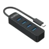 Orico хъб USB3.0 HUB 4 port - Type C input aux Type-C power input - TWC3-4A