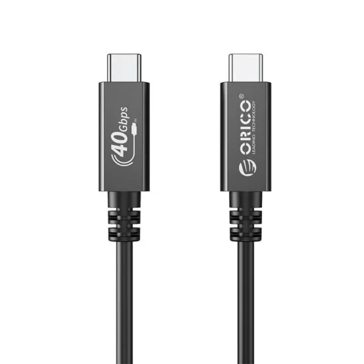Orico кабел Cable USB4.0 40Gbps M/M 0.5m Black PD100W – U4A05-BK