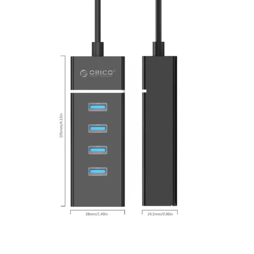 Orico хъб USB3.0 HUB 4 port black – W6PH4-U3-V1-BK