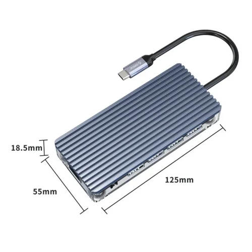 Orico докинг станция Type-C Docking Station Power Distribution 3.0 100W - HDMI Type-C x 1 USB3.0 x 3 USB 2.0 x 1 LAN SD VGA Audio -