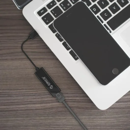 Orico адаптер USB to LAN 100Mbps black – UTJ-U2