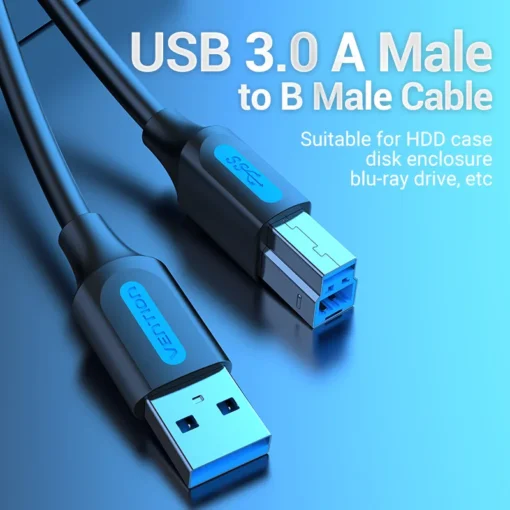 Vention Кабел USB 3.0 AM / BM – 1.5M Black – COOBG