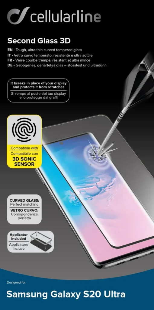 Закалено 3D стъкло за Samsung Galaxy S20 Ultra