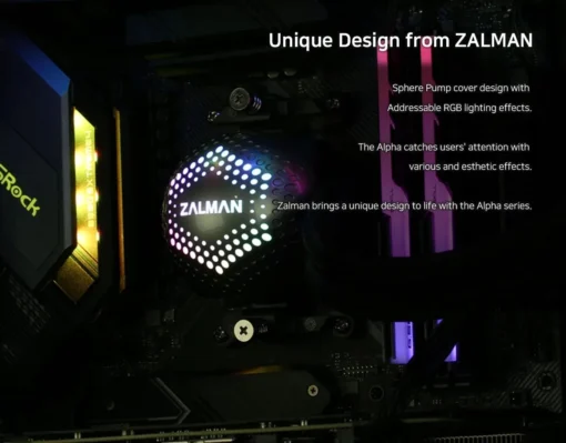 Zalman водно охлаждане Water Cooling ALPHA 28 BLACK – Addressable RGB –